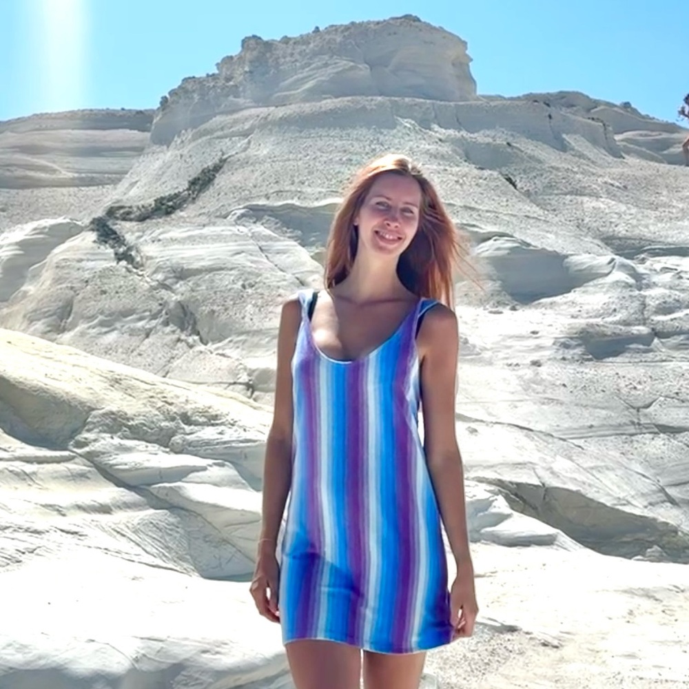 Urban Outfitters Terrycloth Blue and Purple dress